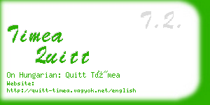 timea quitt business card